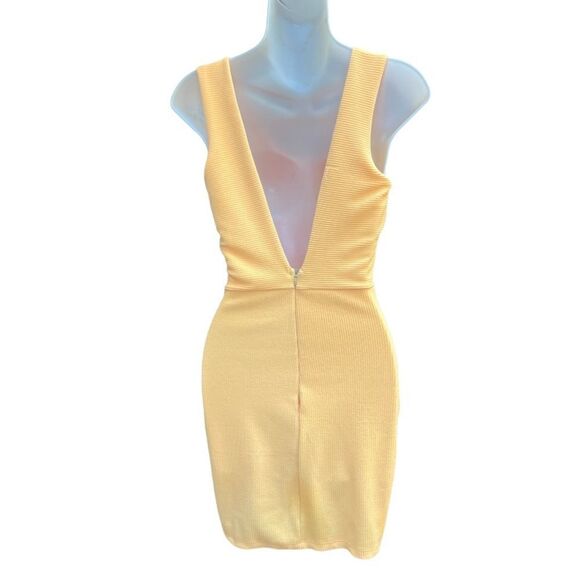 ANGL RIBBED LOW BACK BODYCON DRESS ORANGE CREAMSICLE SIZE - Picture 6 of 12